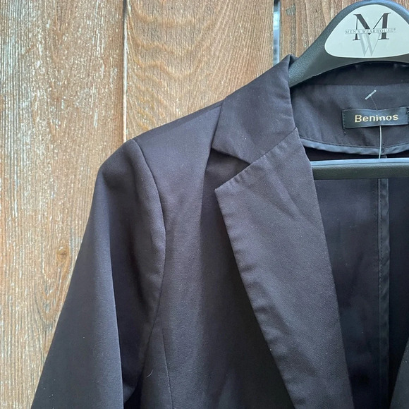 Benino Women’s Casual Black Blazer Jacket 3/4 Sleeve Size Large - Picture 4 of 11